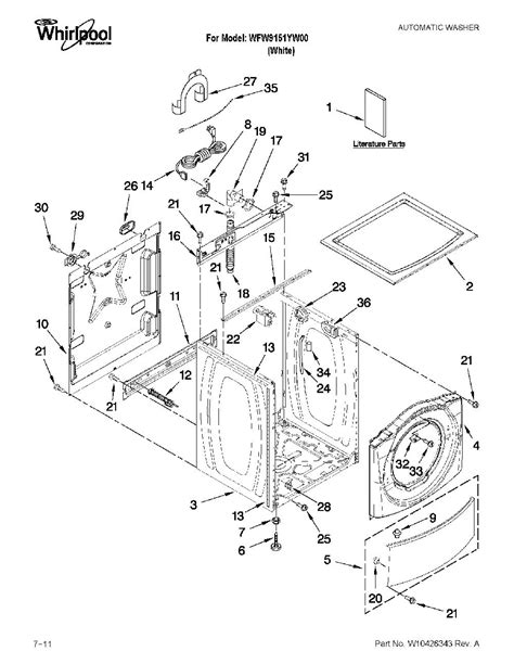 whirlpool wfw9151yw00|Whirlpool Washing Machine WFW9151YW00 Parts